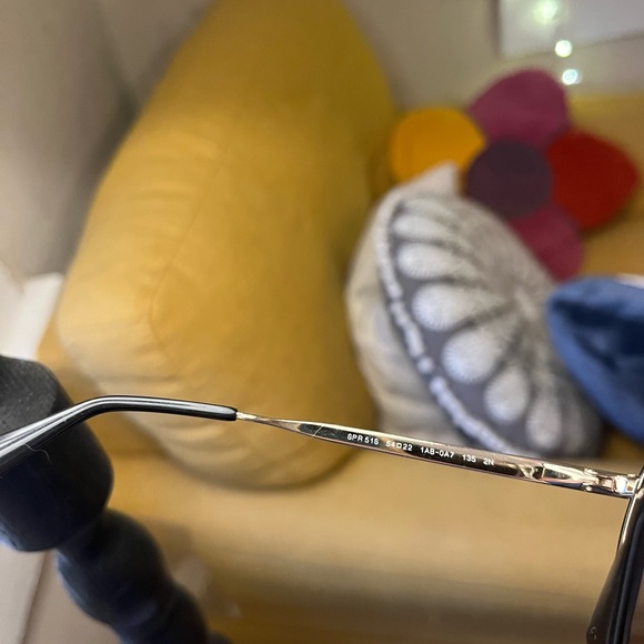 PRADA Spr 51S - Round Frame Black/Grey Sunglasses - Picture 2 of 3